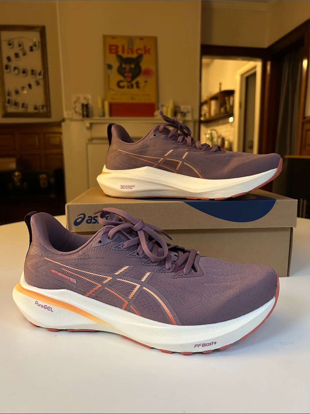 ASICS Women's Lavender Running Shoes with Coral Accents